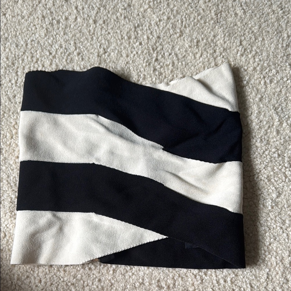 Cider Black and White Striped Top